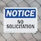Signmission No Solicitation OSHA Notice Sign, Plastic, 14in W x 10in L, 2PK OS-2PACK-NS-P-1014-L-16197 - alternate 2